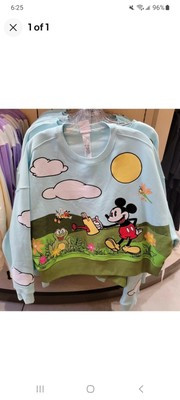 Disney Parks Mickey Garden Collection Short Sweatshirt By Mickey And Co LARGE  | eBay | eBay US