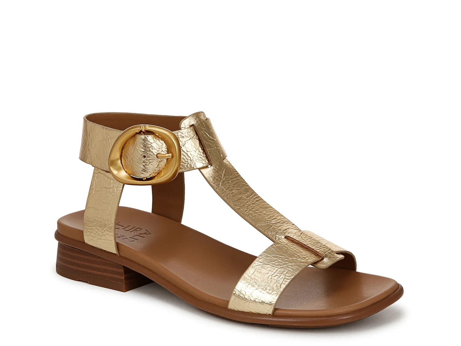 Naturalizer Extra Wide Width Brandy Sandal | Women's | Dark Gold Synthetic | Size 8.5 | Sandals | Ankle Strap | DSW