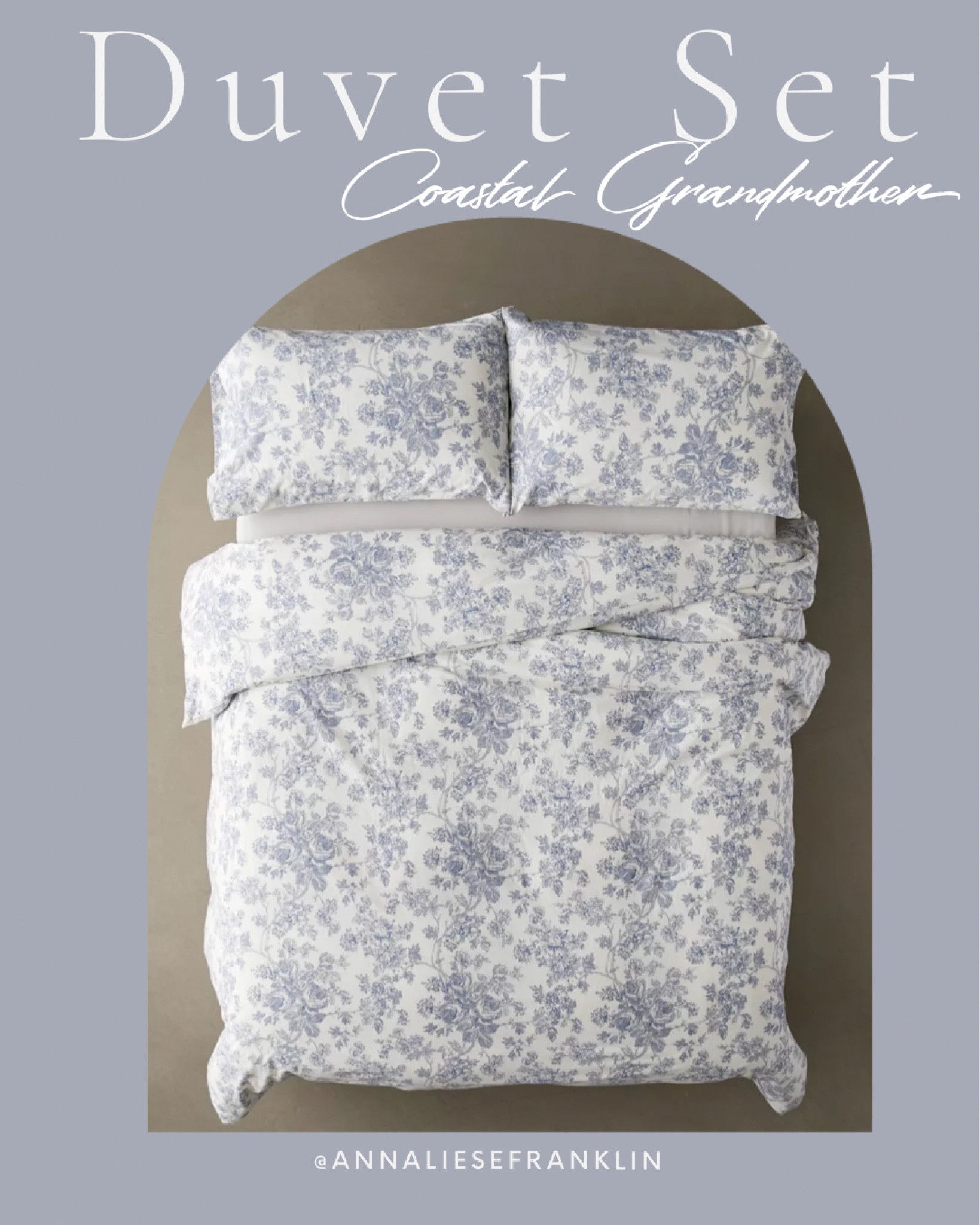 Duvet set | coastal bedding | coastal home decor | blue and white bedding | floral toile bedding | coastal grandmother | traditional bedding | vintage decor 

#LTKsalealert #LTKunder100 #LTKhome