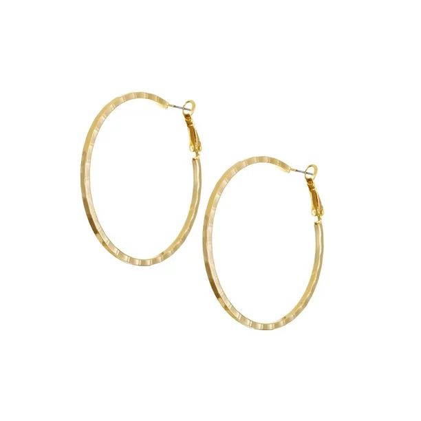 Time and Tru Womens Gold 2.5" Hoop Earrings, 1 Pair - Walmart.com | Walmart (US)