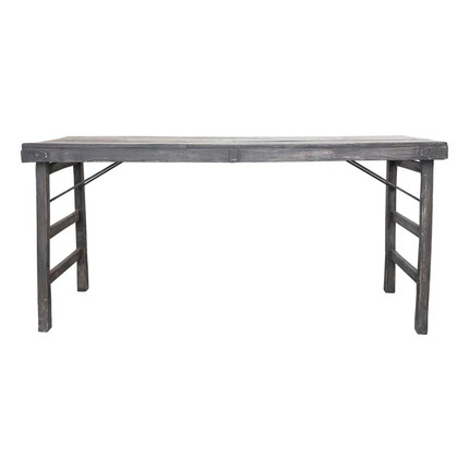 Click for more info about Elkanah 66'' Solid Wood Rectangular Portable Folding Table