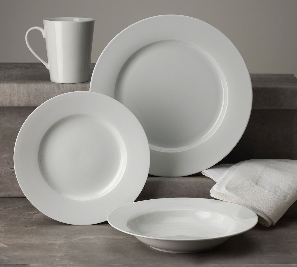 Everyday Classic Rim Porcelain 16-Piece Dinnerware Set | Pottery Barn (US)