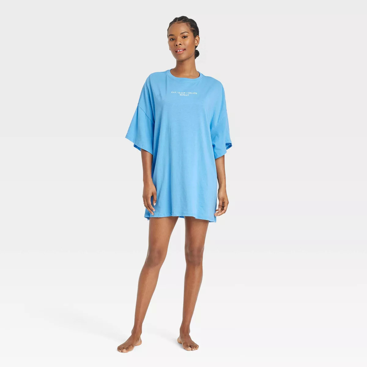 Women's Oversized T-Shirt Sleep Dress - Colsie™ Yellow M | Target
