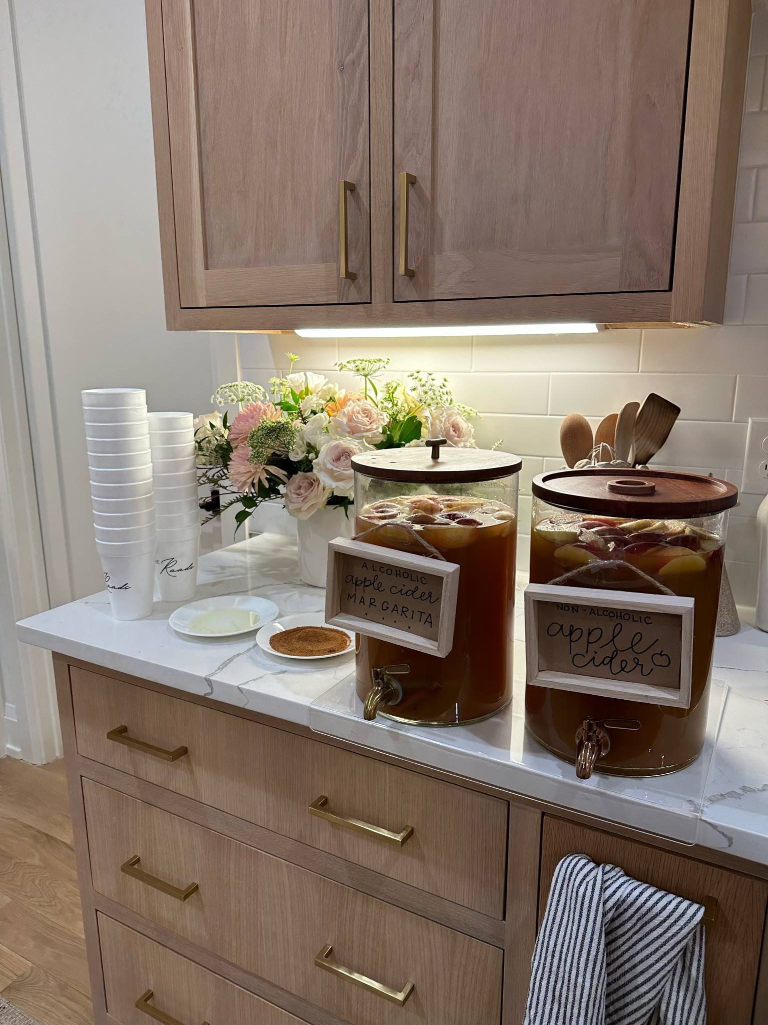 Grabbed these drink dispensers last year at target. Such a good hosting find. Bring them out any time we want to make a big batch of lemonade or in this case apple cider Margs. 

Dressupbuttercup.com #dressupbuttercup #dederaad 

#LTKFindsUnder100 #LTKxPrimeDay #LTKSeasonal