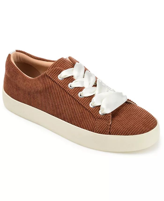 Journee Collection Women's Kinsley Corduroy Sneaker - Macy's | Macy's