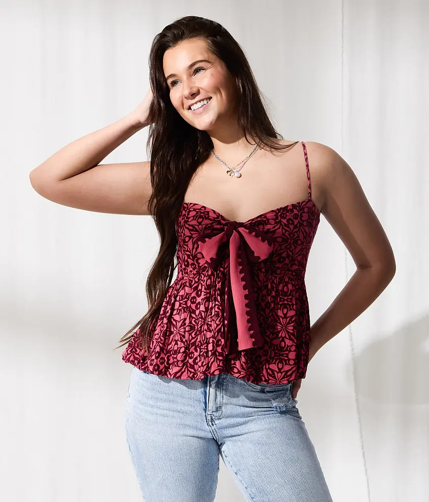 Floral Bubble Two Way Tank Top | Buckle