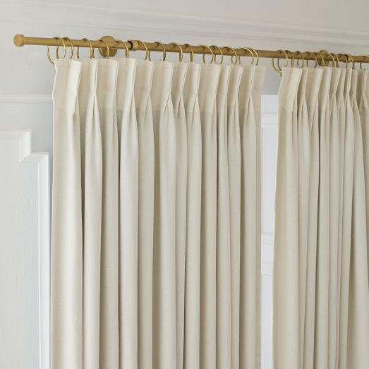 Pleated European Flax Linen Blackout Curtain | West Elm (US)