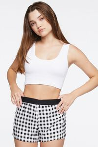Gingham High-Rise Pajama Shorts | Forever 21 (US)