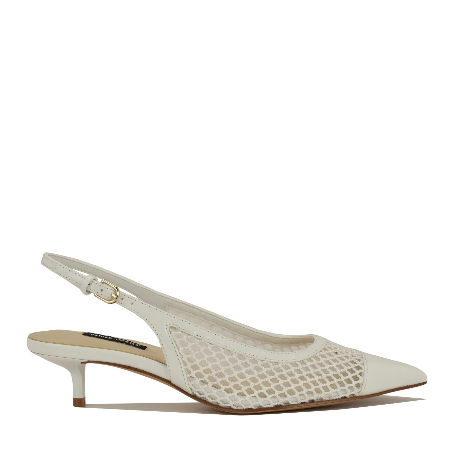 Eraya Mesh Kitten Heel Slingback Pumps | Nine West (US)