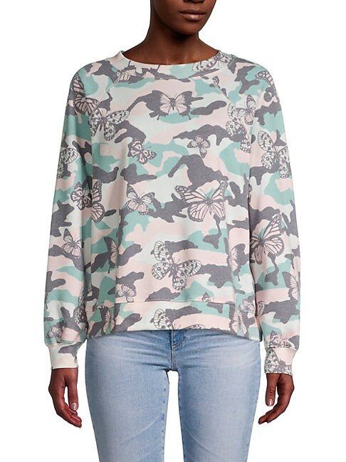 Butterflies & Camo Sweatshirt | Saks Fifth Avenue OFF 5TH