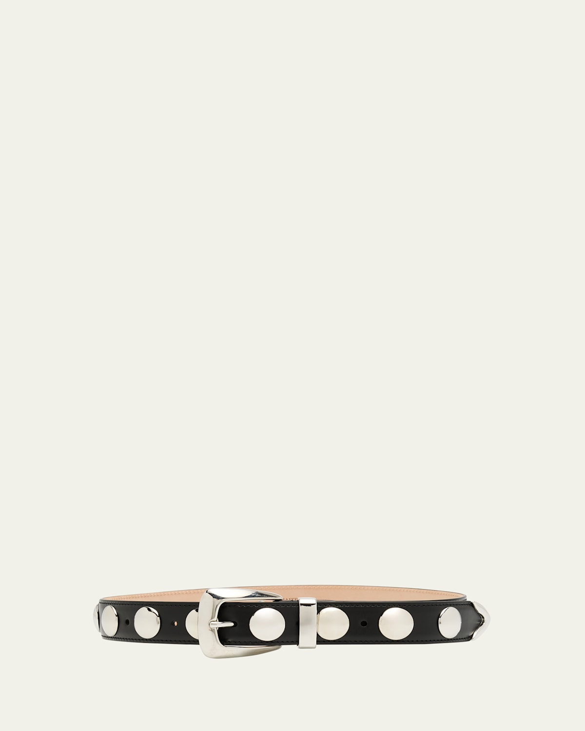 Benny Silvertone Studded Leather Belt | Bergdorf Goodman