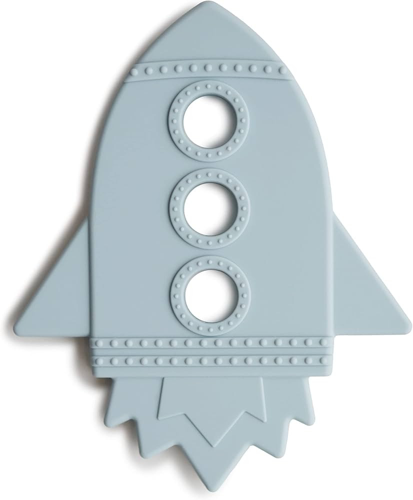 mushie Silicone Baby Teether Toy | Rocket (Cloud) | Amazon (US)