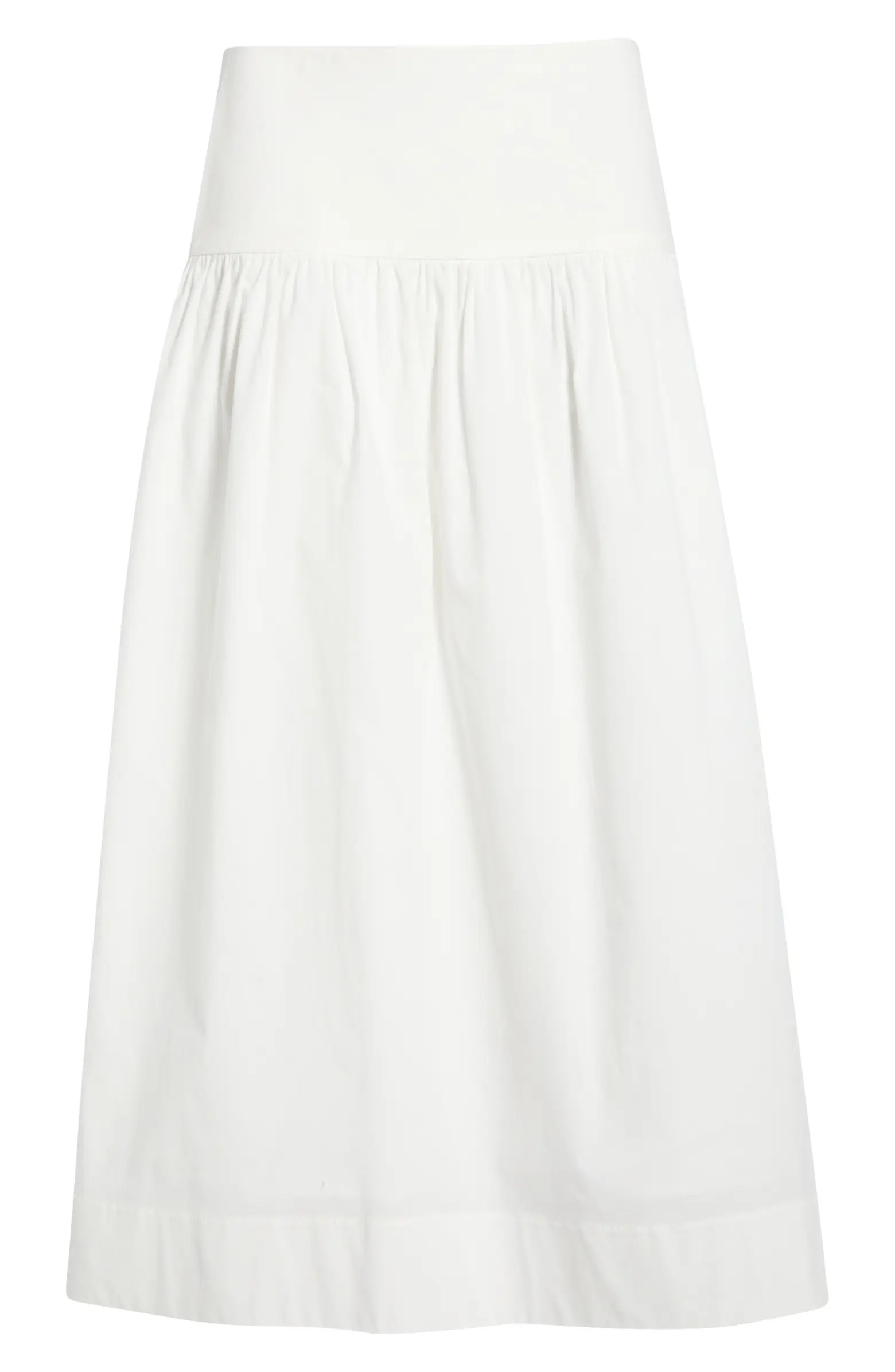 WAYF Mia Stretch Cotton Midi Skirt | Nordstrom | Nordstrom
