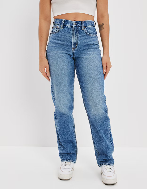 AE Strigid Curvy '90s Straight Jean | American Eagle Outfitters (US & CA)