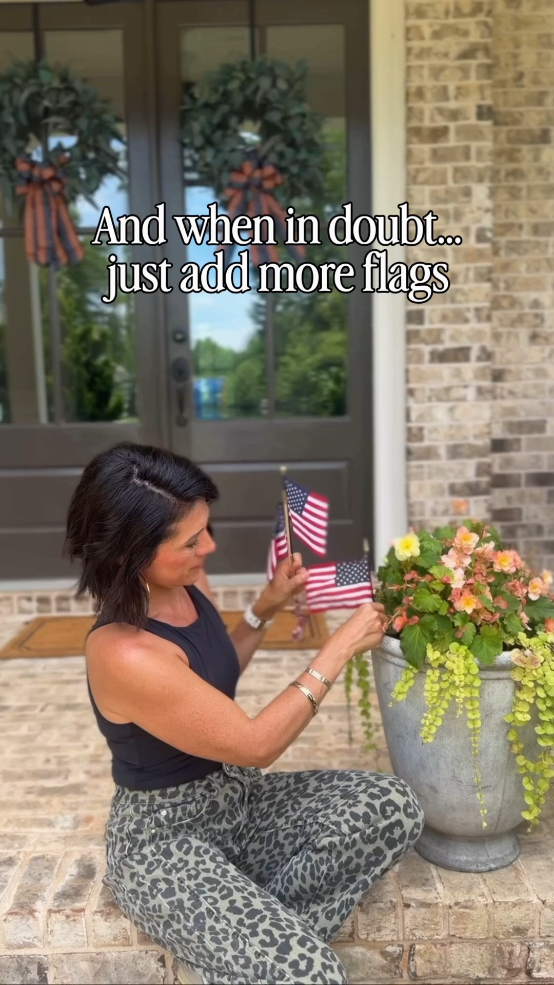 The finishing touch to my patriotic decor? Flags everywhere. Tucked into planters, lining the walkway, and adding little pops of red, white, and blue throughout the yard. They’re one of the easiest and most affordable ways to make your home feel festive for summer holidays. Shop all my favorite patriotic decor finds on LTK! 🇺🇸

#LTKSeasonal #LTKOver40 #LTKHome