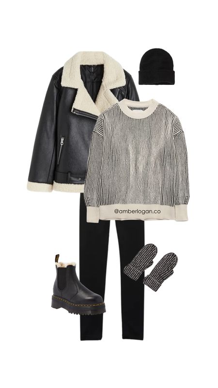 Aerie viral sweater outfit idea

All black outfit, Nuetral fall outfit, Sherpa black ankle boots, doc marten, mittens, Sherpa leather jacket 

#LTKstyletip #LTKsalealert #LTKfindsunder50
