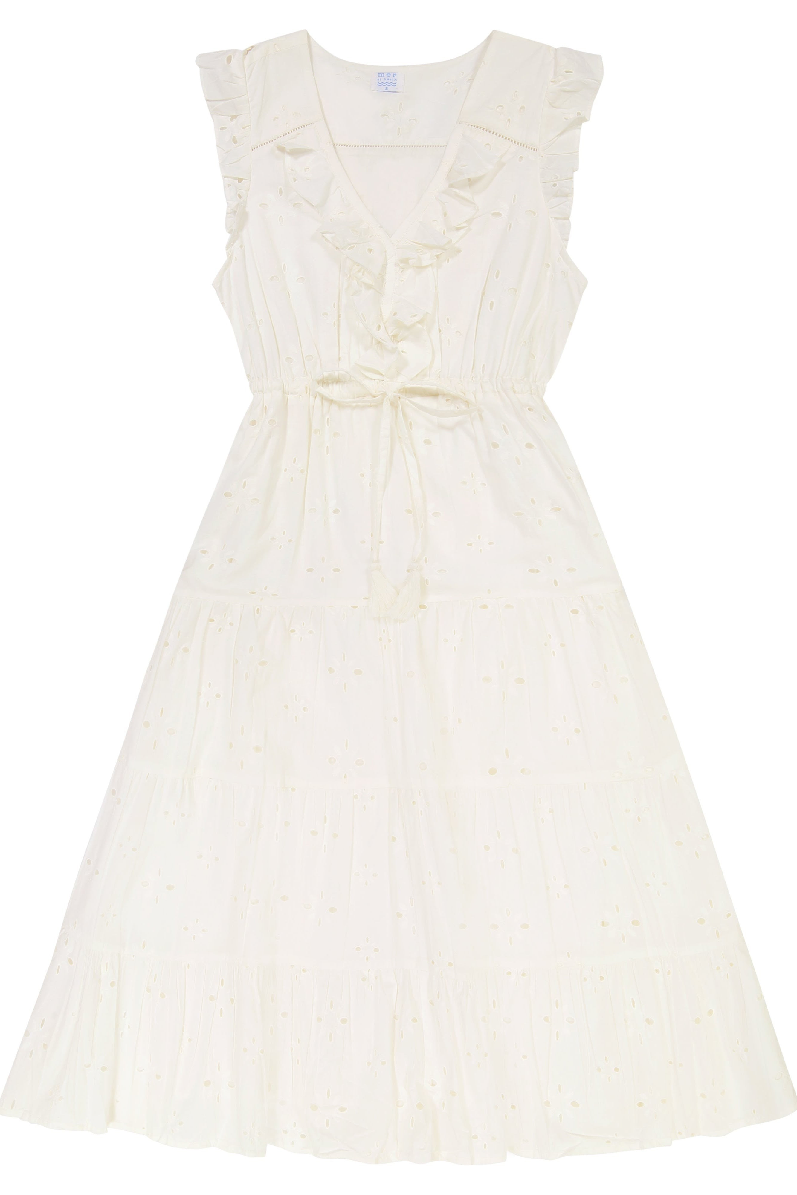 Giselle Women's Maxi Dress White Eyelet | Modatrova