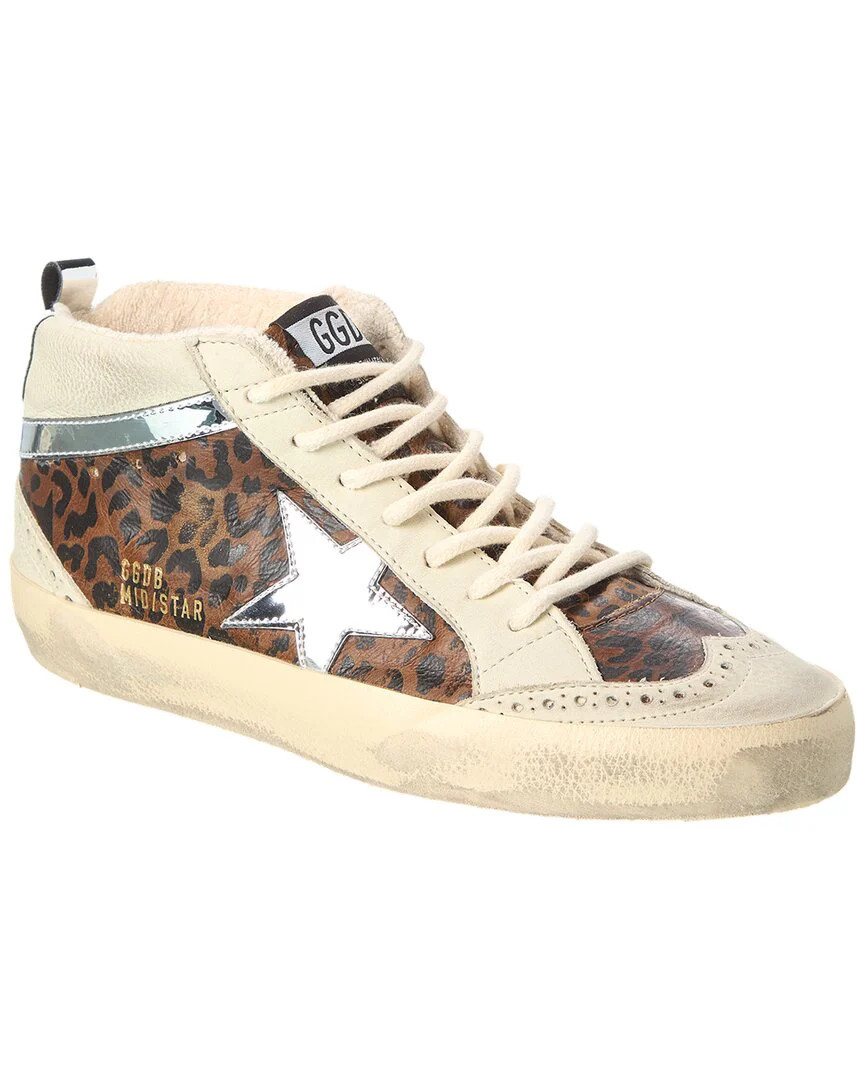 Golden Goose Mid Star Leather Sneaker | Shop Simon
