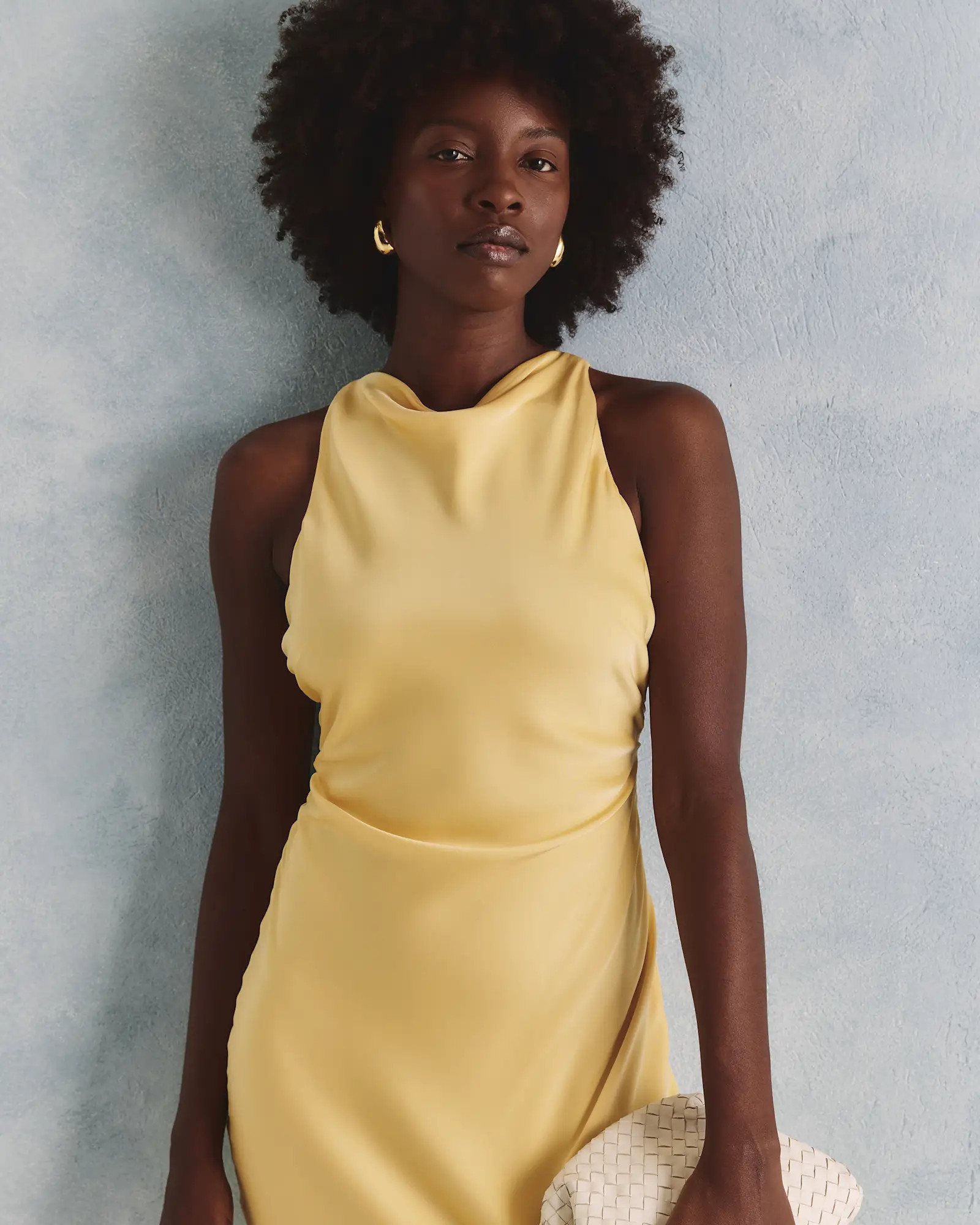 Washable Stretch Silk High Neck Midi Dress | Quince