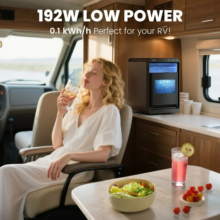 Qunler Nugget Ice Maker Countertop, 44lbs per Day Chewable Pebble Nugget Ice Machine with Touch S... | Walmart (US)