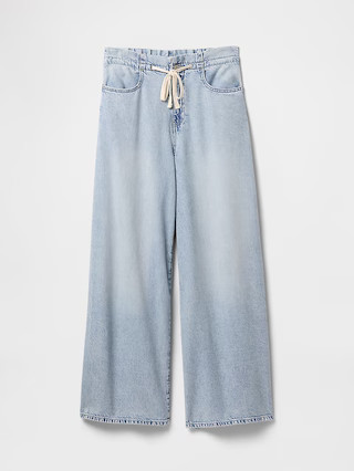 High Rise SuperLight Pull-On Baggy Jeans | Gap Factory