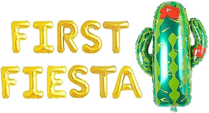 First Fiesta Birthday Ballons Party Decorations Mexican 1st Birthday Banner Baby Boy Uno Cactus T... | Amazon (US)