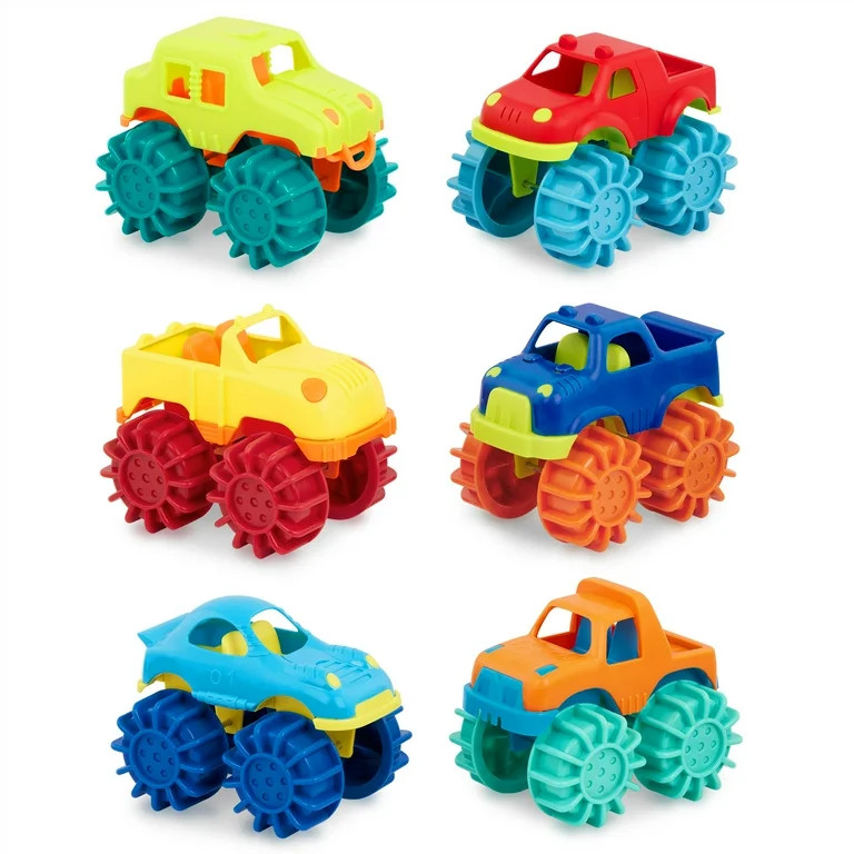 Battat Mini Monster Wheelies 6 Small Trucks Indoor & Outdoor, Toddler and Preschool Toys | Walmart (US)