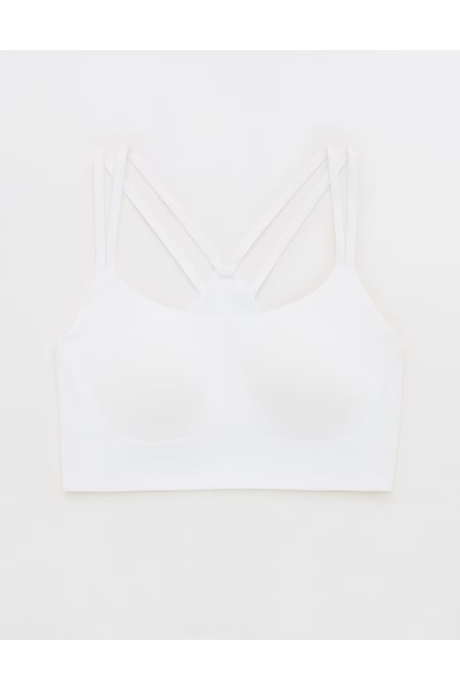 OFFLINE By Aerie Real Me Hold Up! Layered Sports Bra Women's Air White XXS | Aerie