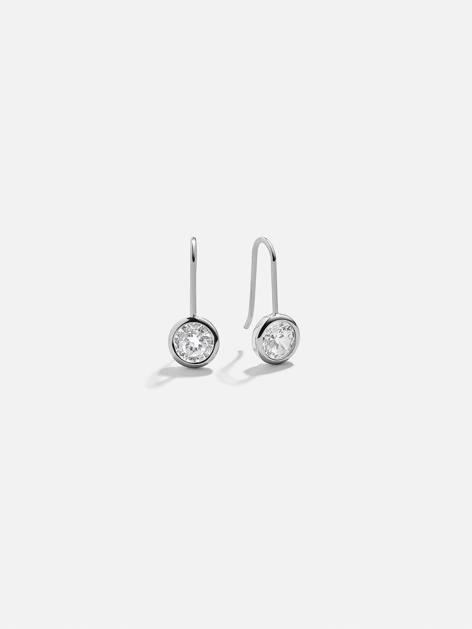 Fallon 18K Sterling Silver Bezel Earrings - 8MM Stone | BaubleBar