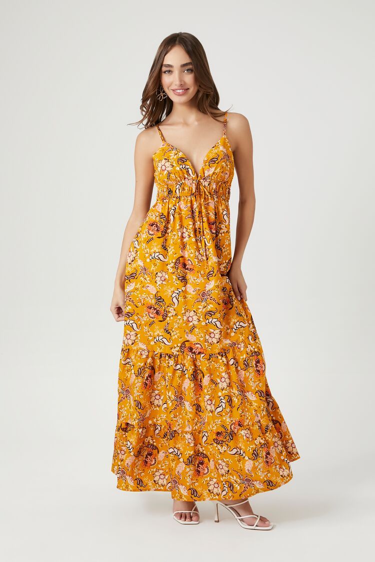 Tiered Ornate Floral Maxi Dress | Forever 21 (US)