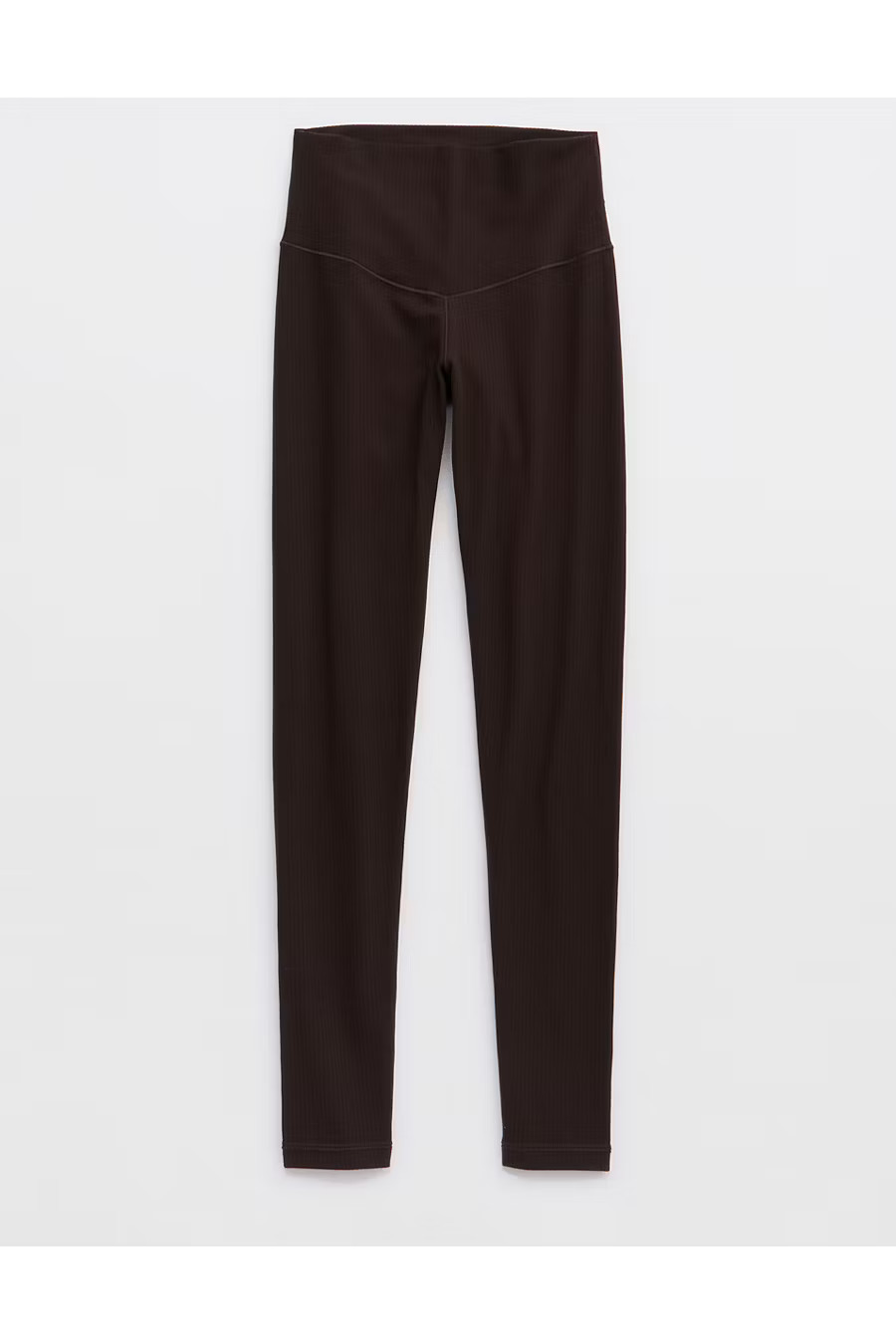 OFFLINE By Aerie Real Me XTRA High Waisted Ribbed Legging Women's Deep Earth M Short | American Eagle Outfitters (US & CA)