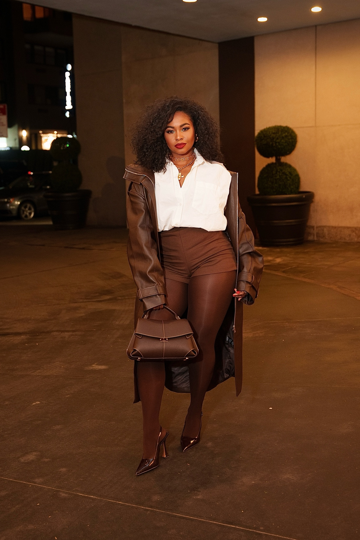 NYFW Look 2 || the hot pants were the moments but only with tights 🤣 
Jewelry is shoplfcollection.com
Bag is Polene 


#LTKBeauty #LTKMidsize #LTKItBag