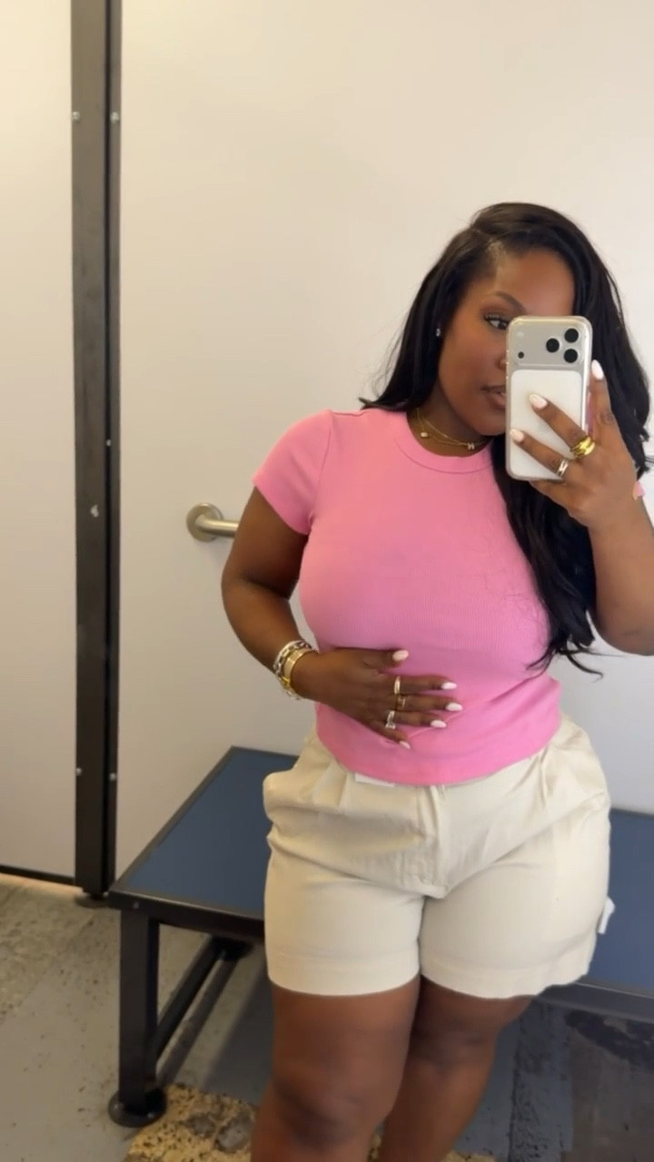 The perfect basics from Old Navy for warmer weather! The shirt is nice and fitted and the shorts fit so well too 🙌🏾 

Outfit is on sale at Old Navy!! 

Top: M 
Shorts: L

#LTKPetite #LTKMidsize #LTKSaleAlert