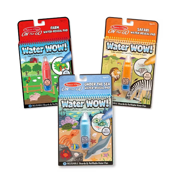 Melissa & Doug Water Wow! - Water Reveal Pad Bundle - Farm, Safari & Under The Sea | Target