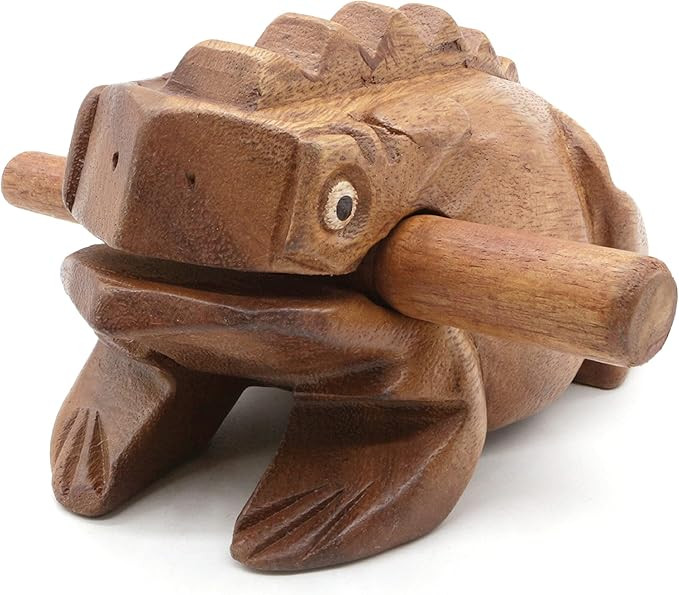 BSIRI 5" Wooden Frog Rasp - Musical instruments of Africa Frog Rasp Super Guiro Percussion Frog W... | Amazon (US)