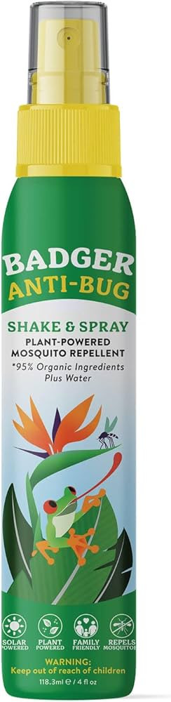 Badger Bug Spray, Organic Deet Free Mosquito Repellent with Citronella & Lemongrass, Natural Plan... | Amazon (US)
