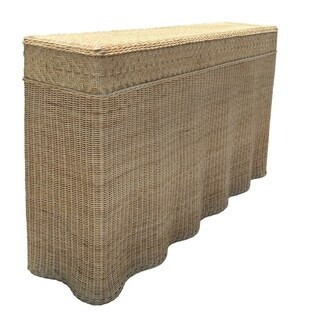 Handmade Curvy Rattan Console (Indonesia) | Bed Bath & Beyond