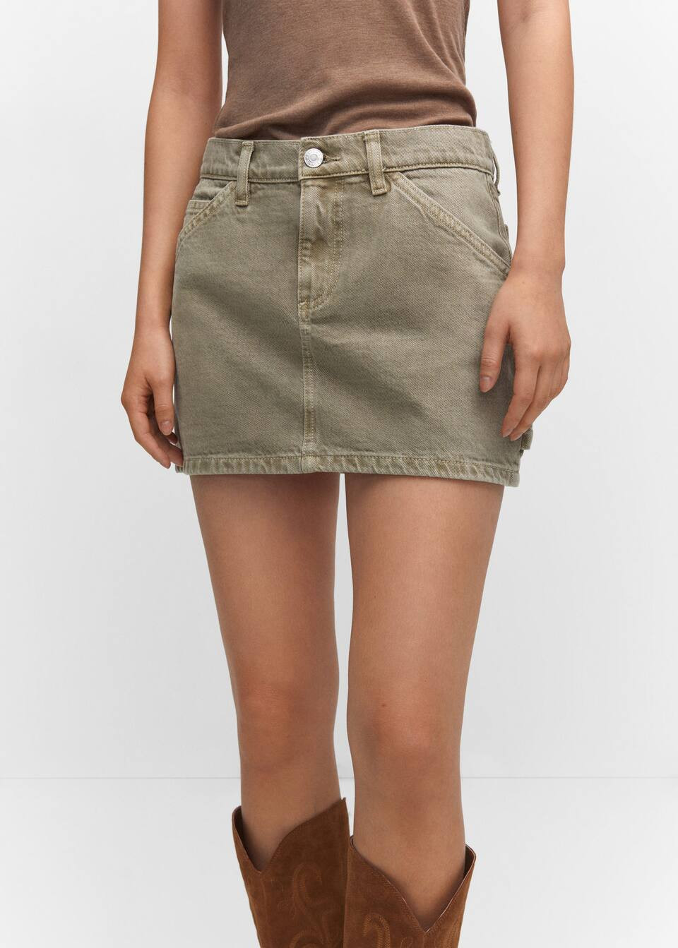 Denim mini-skirt | MANGO (UK)