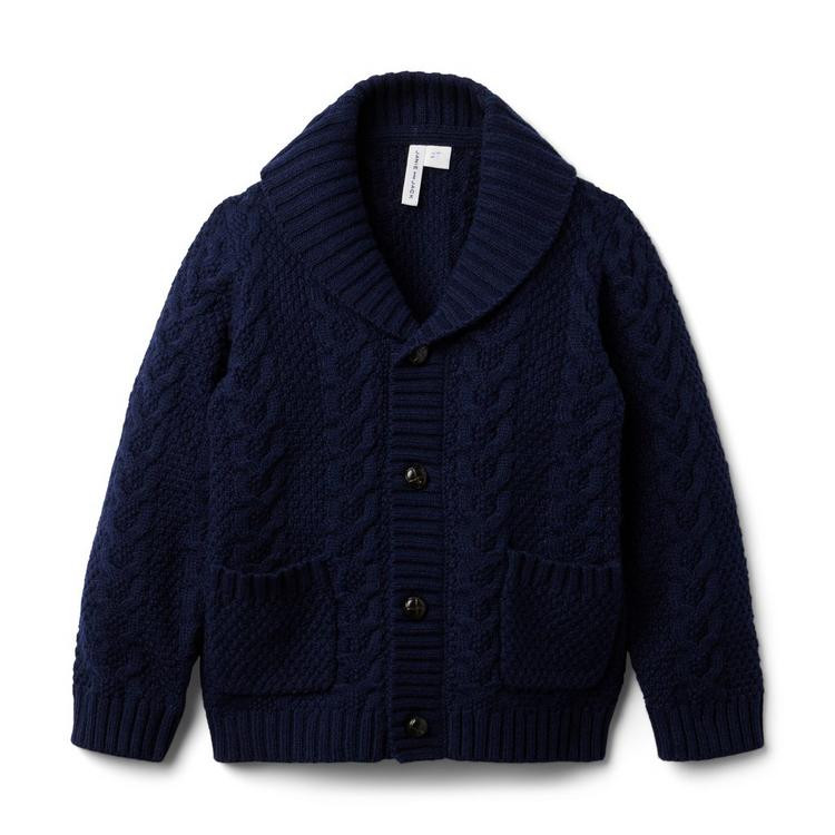 The Cable Shawl Collar Cardigan | Janie and Jack