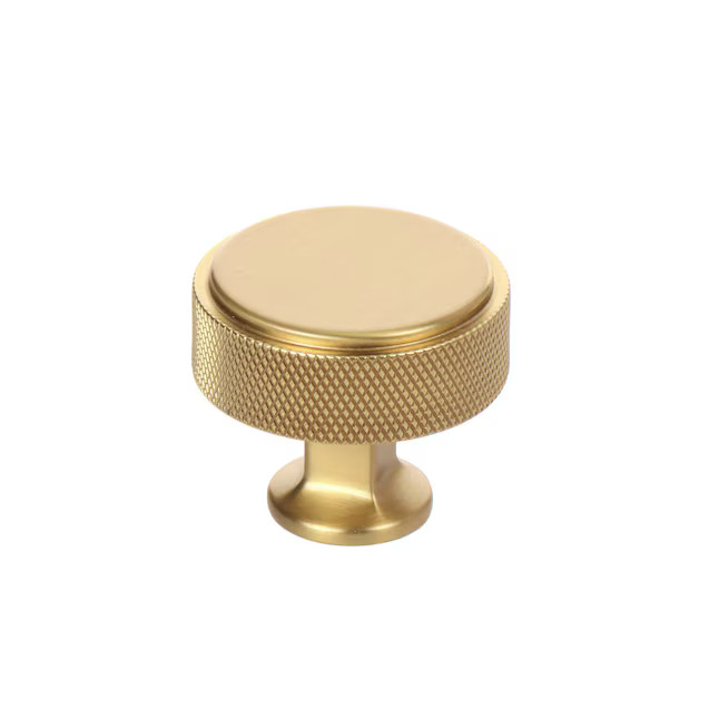 allen + roth Hadley 1-1/4-in Brushed Gold Round Transitional Cabinet Knob | Lowe's