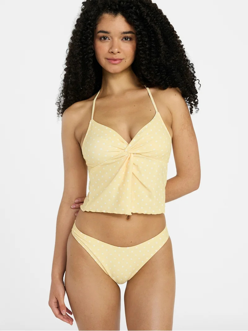 No Boundaries French Twist Flyaway Crop Tankini, Women's XXS-XXL | Walmart (US)