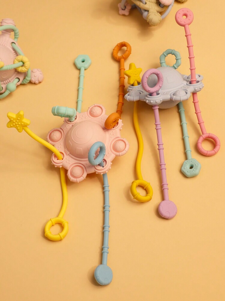 £4.54£5.68-20%1pc Pull & Chew Montessori Teething Toys - Soothe Baby Teething - Newborn Silicon... | SHEIN