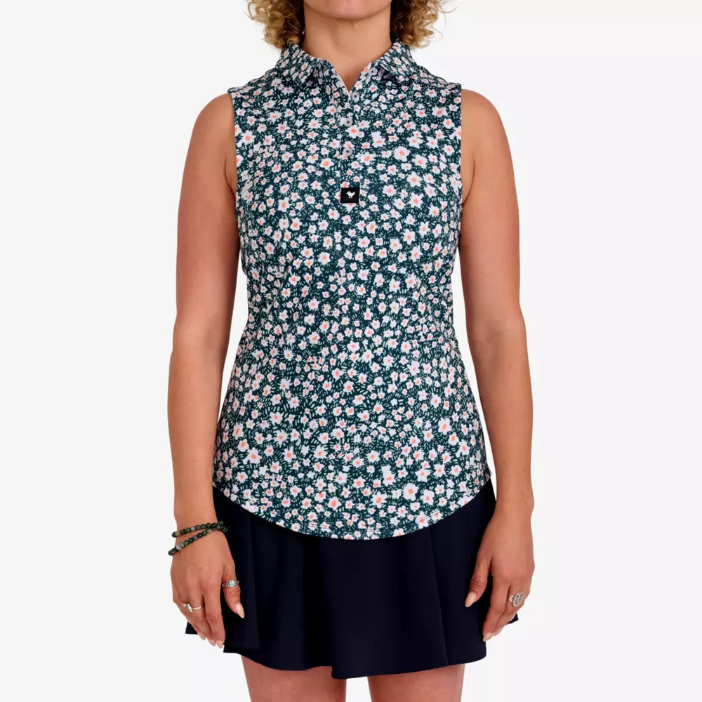 Bad Birdie Bermuda Floral Sleeveless Polo Shirt, Multi | PGA TOUR Superstore