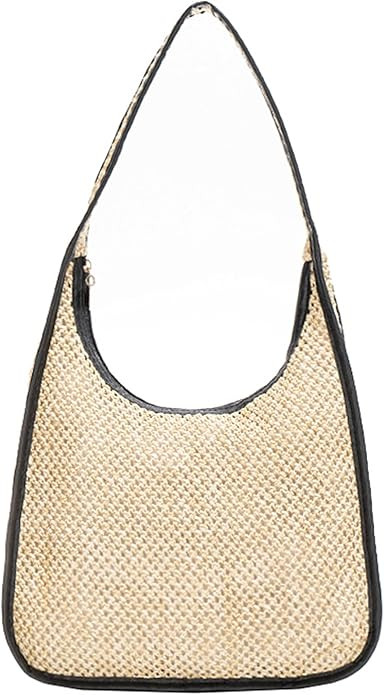 Woven Casual Tote Bags Shoulder Bag Small Beach Straw Bag for Women Hobo Handbags for daily use a... | Amazon (US)