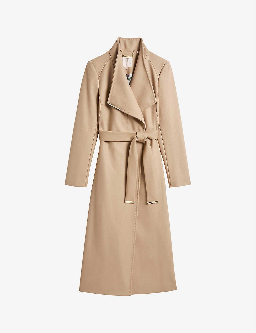 TED BAKER Rosell wool-blend midi-length wrap coat | Selfridges