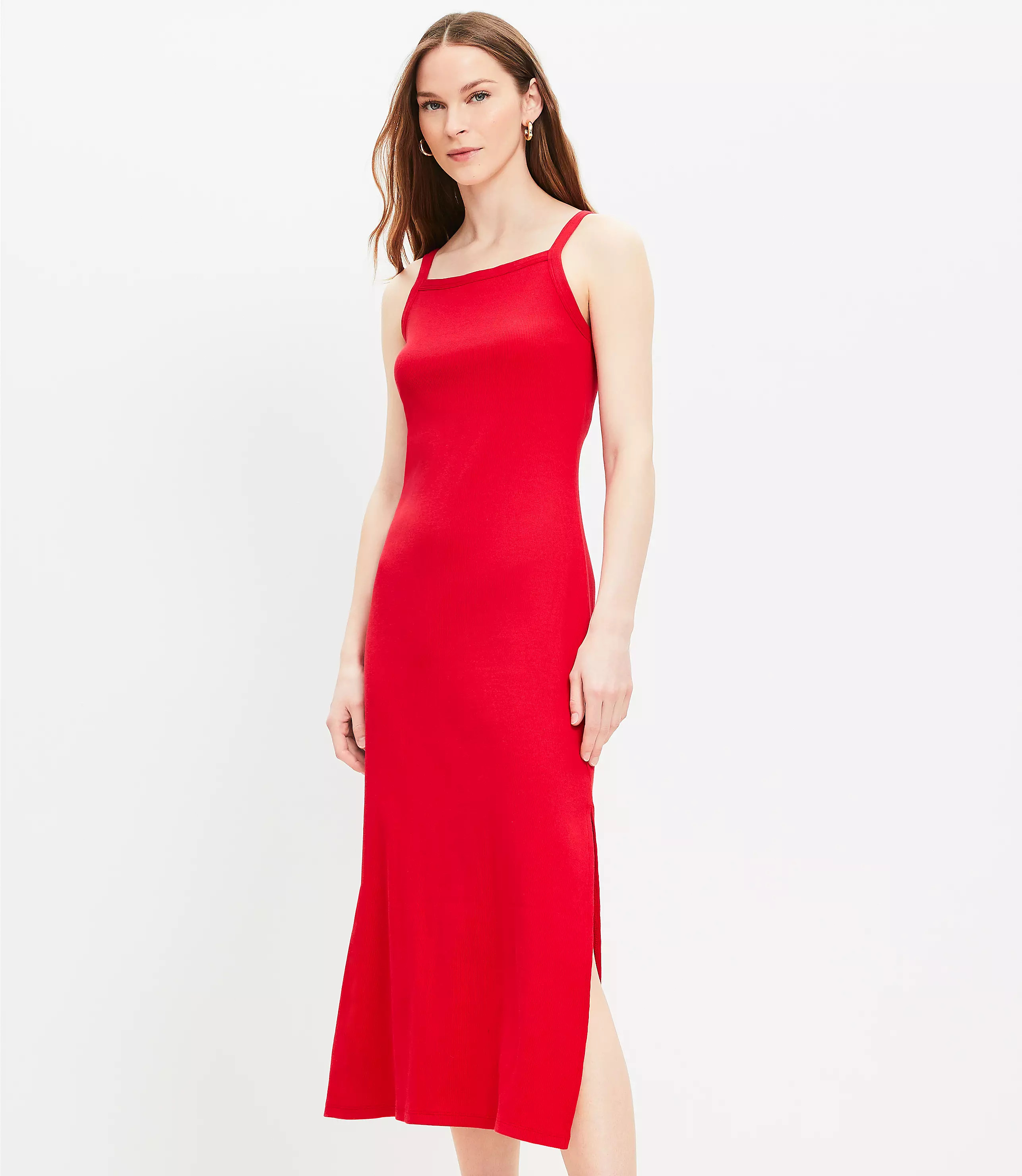 Petite Ribbed Bra Maxi Dress | LOFT