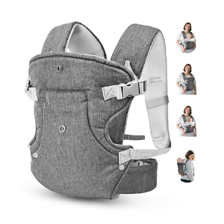 RUPOUN Baby Carrier, Convertible Soft & Cool Baby Carrier, 4-Position, Gray, for Child, Infant, N... | Walmart (US)