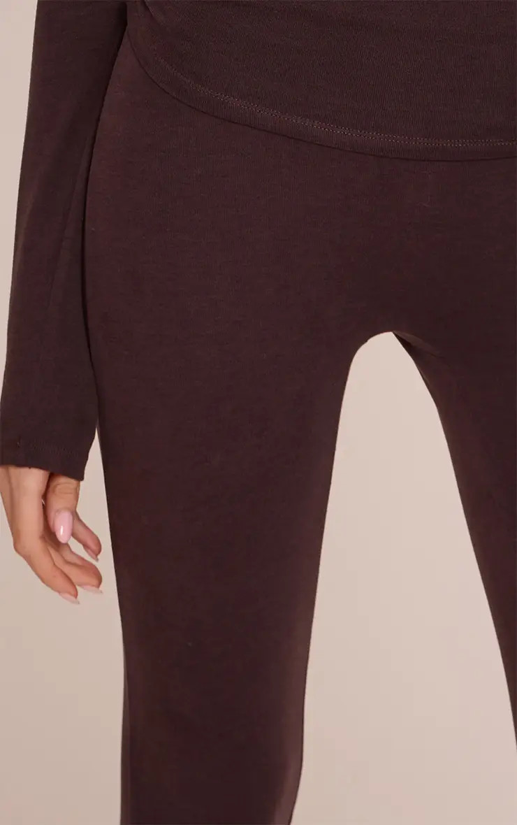 PLT Chocolate Soft Cotton Capri Leggings | PrettyLittleThing UK