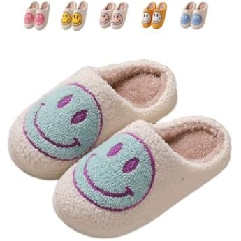 SYWXGZH Retro Fuzzy Face Slippers For Women And Men Casual Cute Face Slippers Indoor Outdoor Anti... | Amazon (US)