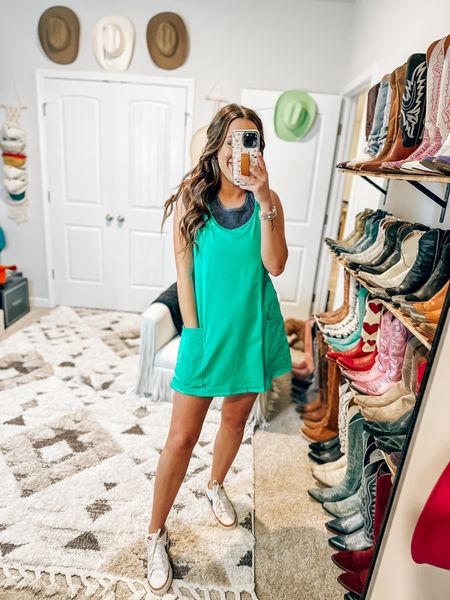 Amazon fashion finds for summer - causal outfit idea - free people look alike tennis dress with biker shorts under - dress - white Nike sneakers -
Viral TikTok finds 

#LTKbump #LTKstyletip #LTKtravel